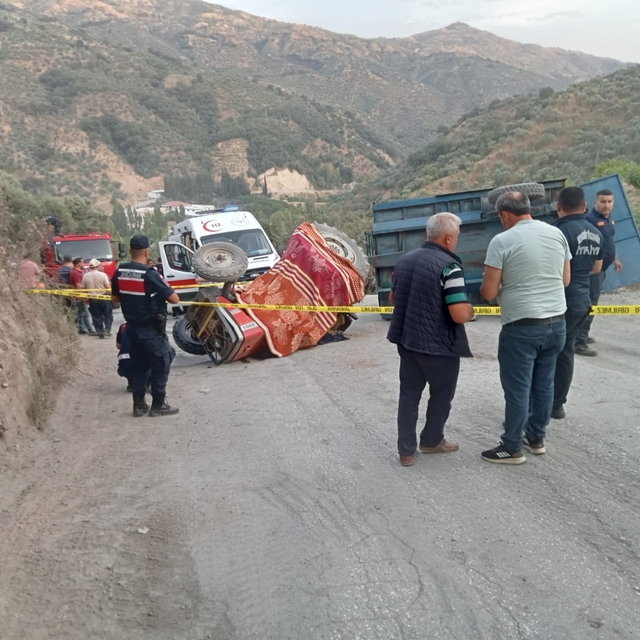 Aydın'da traktör kazasında 1 kişi öldü, 1 kişi yaralandı