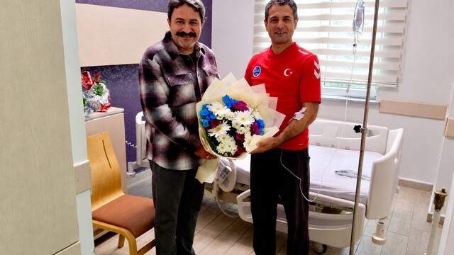 Dünya şampiyonu Erkan Balk'a geçmiş olsun ziyareti