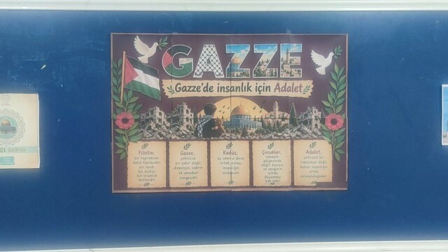 Fatih Anadolu Lisesi'nde "Kudüs Benim" ve "Vakti Kuşanmak" panoları hazırlandı