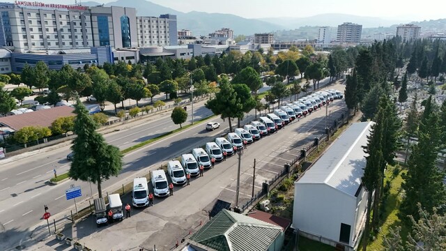 Samsun'da acılı günlerde kesintisiz destek: 29 araçla 7/24 hizmet