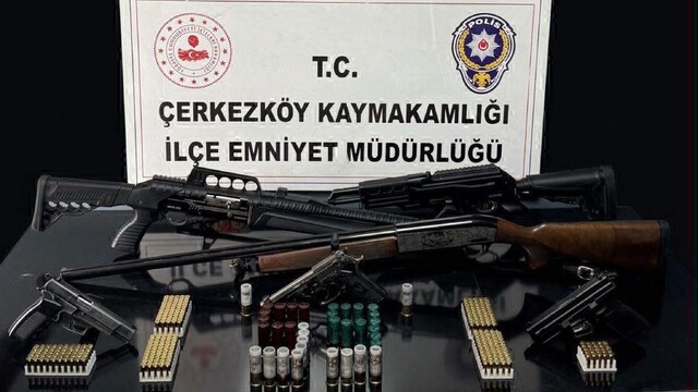 Tekirdağ'da silah operasyonunda 10 gözaltı