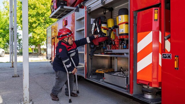 '110 Yaşar'ın 24 yıllık itfaiyecilik öyküsü