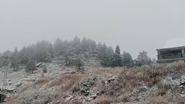 Kartalkaya'da kar yağışı etkili oldu