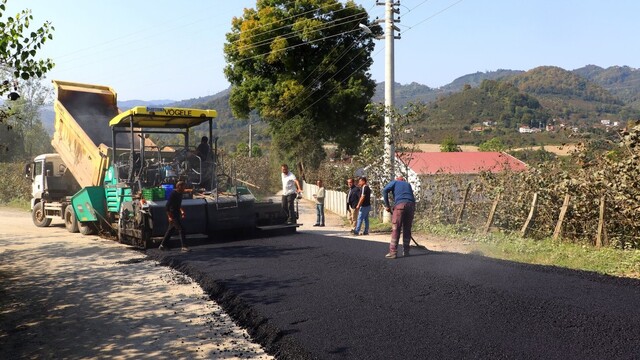 Ordu'da sıcak asfalt çalışmaları