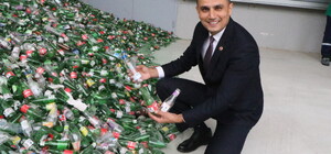 Samsunlu Turgay Baş, 100 bin içecek ambalajı toplama hedefine ilk ulaşan kişi oldu