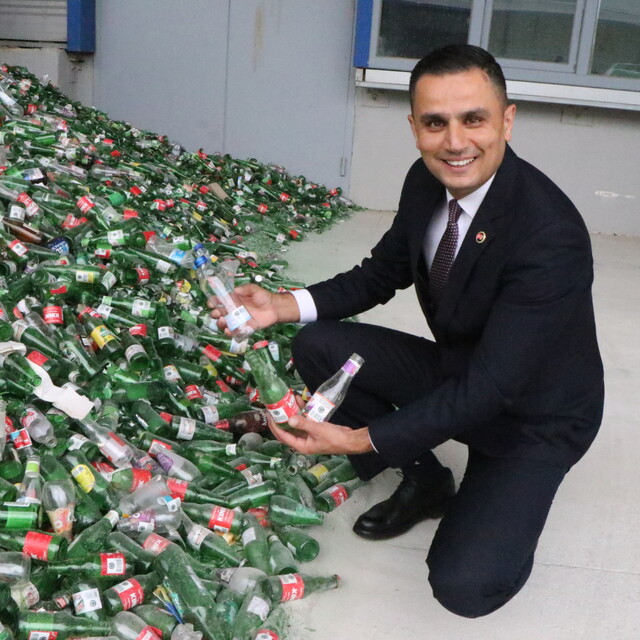 Samsunlu Turgay Baş, 100 bin içecek ambalajı toplama hedefine ilk ulaşan ki...