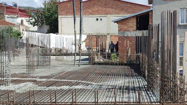 Çelikhan'da Merkez Camisi'nin inşaatı sürüyor
