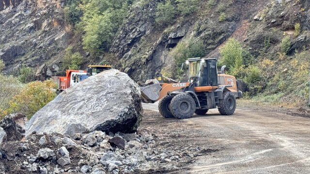 Artvin'de heyelan nedeniyle kapanan yol ulaşıma açıldı