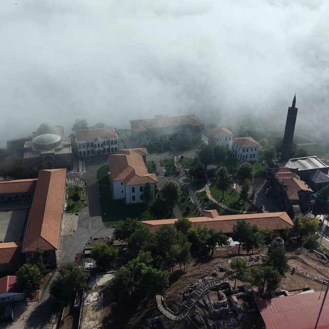 Diyarbakır'da sis etkili oldu; tarihi mekanlar dronla görüntülendi