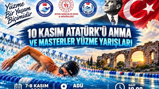 Aydın'da Atatürk'ü Anma ve Masterler Yüzme Yarışları düzenlenecek