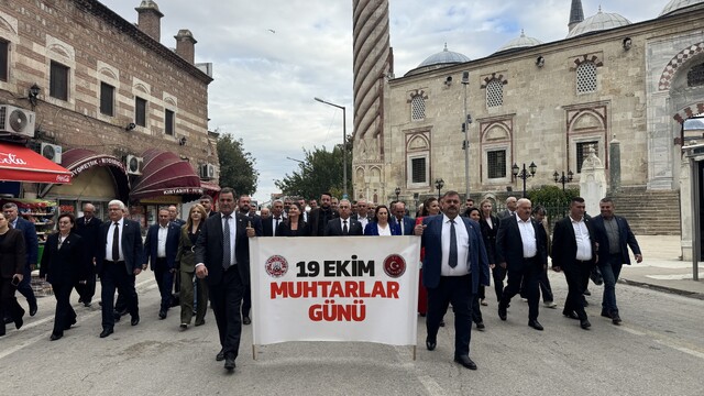 Edirne'de 19 Ekim Muhtarlar Günü kutlandı