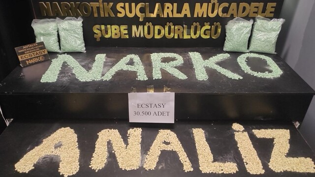 Antalya'da uyuşturucuyla mücadelede 1 haftada 30 operasyon düzenlendi
