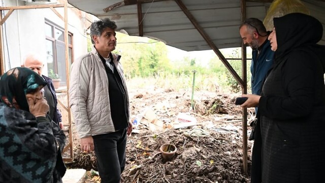Kartepe'de afetten etkilenen ailelere ziyaret