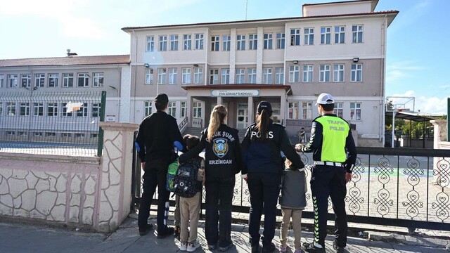 Erzincan'da okul çevrelerinde güvenlik denetimi yapıldı