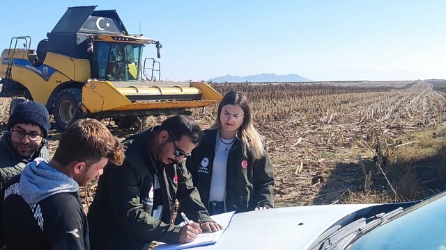 Ayçiçeği hasadı yapan biçerdöverler kontrol edildi