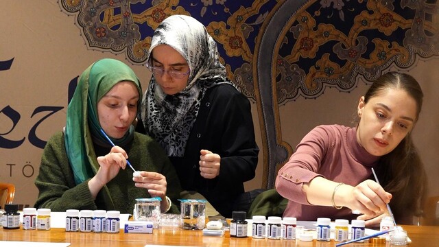 Boğaziçi Üniversitesi'nde tezhip atölyesi düzenlendi