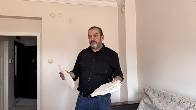 Kayseri'de üzerine tavandaki beton sıva düşen yaşlı kadın tedaviye alındı