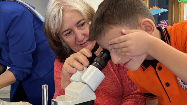 Aydın'da çocuklar mikroskopla keşfe çıktı