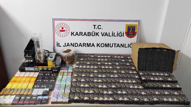Karabük'te kaçak tütün ve sigara operasyonu