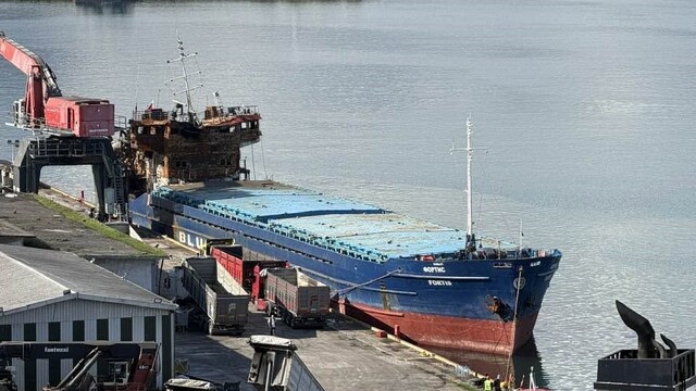 Giresun'da hasarlı gemiden yayılan yanık kokusu endişelendirdi