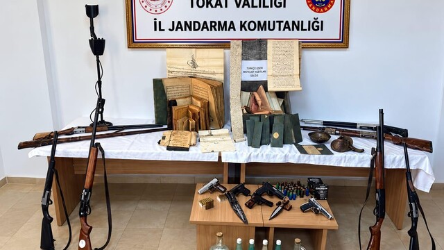 Tokat'ta tarihi eser ve silah kaçakçılığı operasyonu: 6 gözaltı