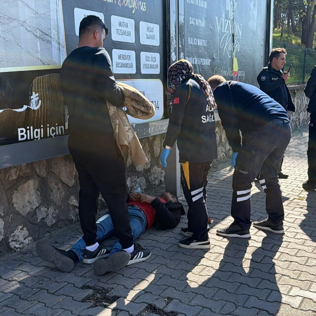 Bolu'da iş görüşmesine giderken bayılıp başından yaralandı