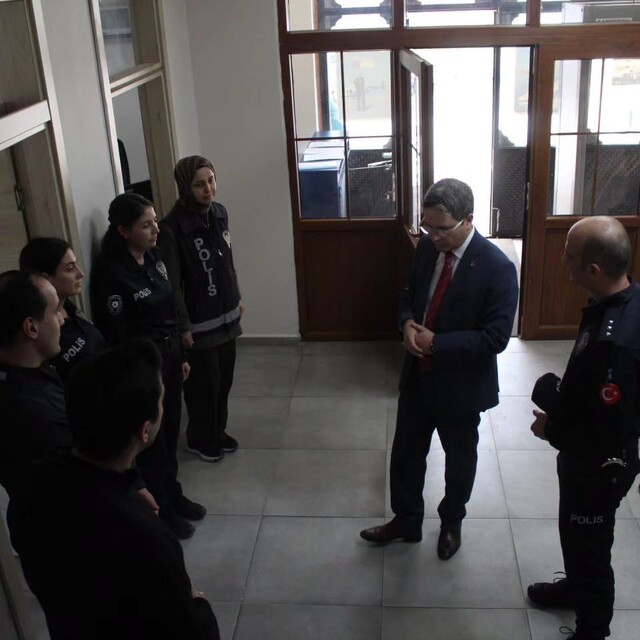 Kaymakam Arıkan'dan ilçe emniyet birimlerinde inceleme