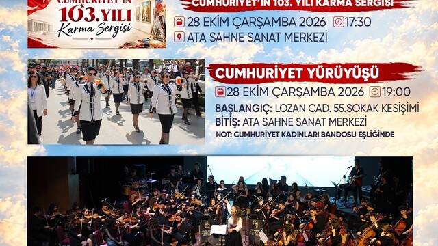 Atakum'da Cumhuriyet'in 103. yılına özel kutlama