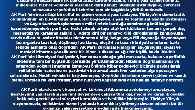AK Parti'den sosyal medya paylaşımlarına tepki: "Gerekli yasal süreçleri kararlılıkla ve ivedilikle işleteceğiz"