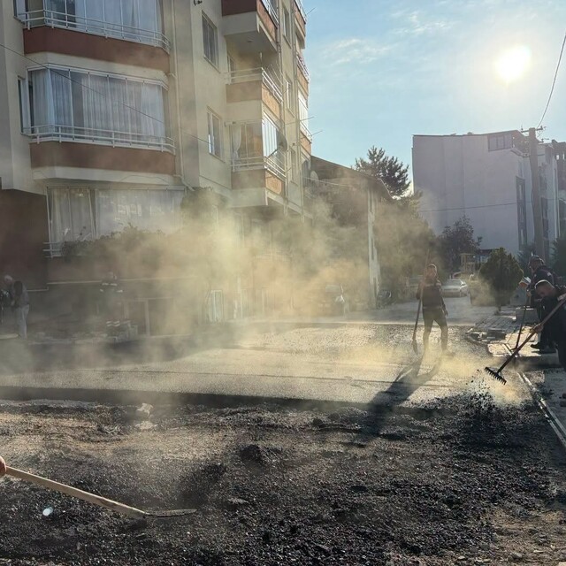 İskilip'te 2 bin ton sıcak asfalt serildi