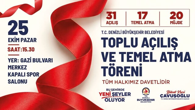 Denizli Büyükşehir'den 16,2 milyar TL'lik yatırım hamlesi