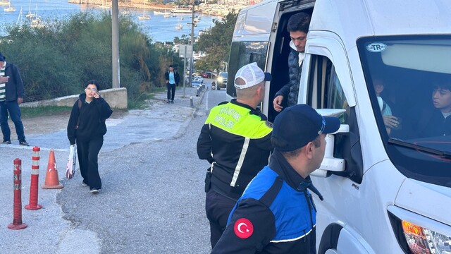 Bodrum'da okul servislerinde sıkı denetim
