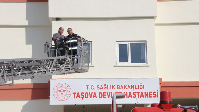 Taşova Devlet Hastanesi'nde yangın tatbikatı yapıldı