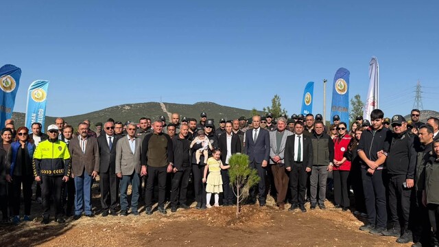 Şehit polis memuru için hatıra ormanı oluşturuldu