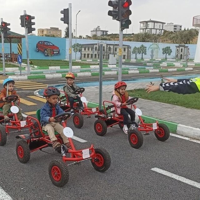 Kilis'te Trafik Eğitim Parkı'nda öğrencilere trafik eğitimi verildi