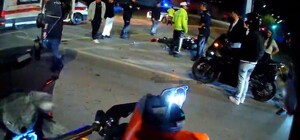 Samsun'da motosiklet devrildi, sürücü yaralandı