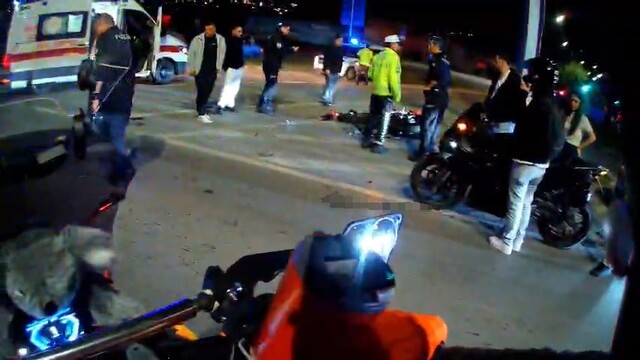 Samsun'da motosiklet devrildi, sürücü yaralandı