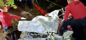 Mantar dönüşü feci kaza: Uçuruma yuvarlanan otomobilde 4 ölü, 1 yaralı
