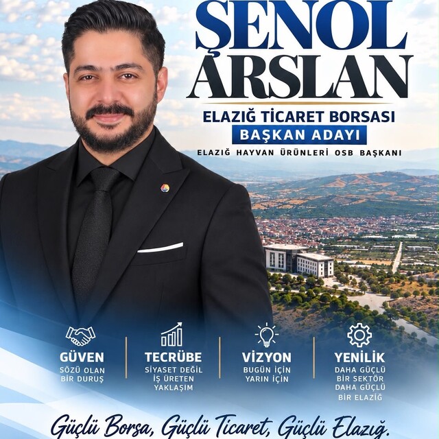 Şenol Arslan, "Biz bu yola şehrimizin ekonomik geleceğine katkı sunmak için...