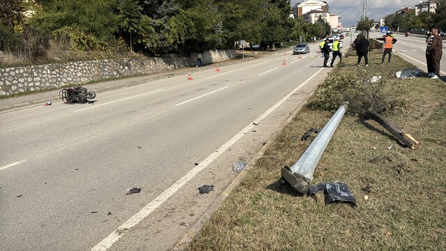 Karabük'te otomobille çarpışan elektrikli bisikletin sürücüsü öldü