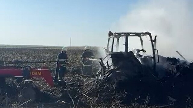 Adana'da traktör yangını