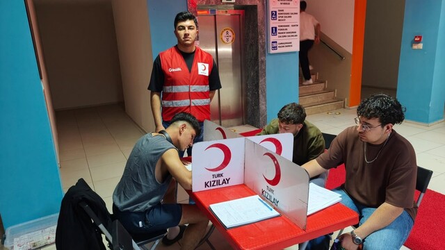 Aydın'da öğrenci yurdunda kan bağışı etkinliği düzenlendi