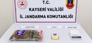 Kayseri'de 1 kilo uyuşturucu ele geçirildi