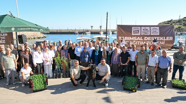 Mersin'de üreticilere makine, fide ve hayvan desteği