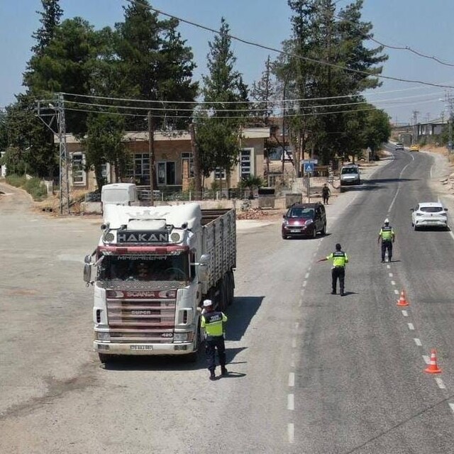 Kilis'te dron destekli trafik denetimi