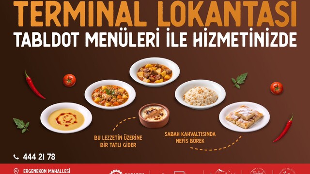 Karabük Belediyesi Terminal Lokantası'nda tabldot menü dönemi