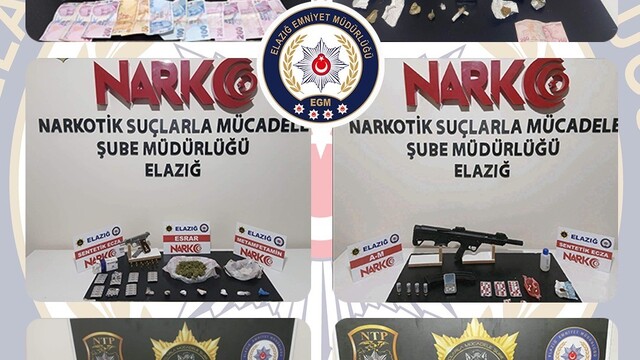 Elazığ'da uyuşturucu operasyonu: 8 şüpheli tutuklandı