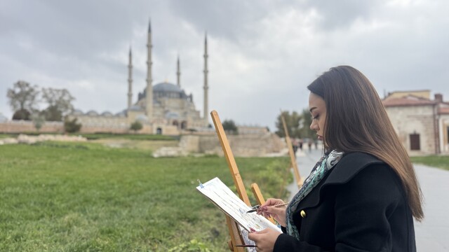 Balkan ressamları Selimiye'yi resmetti
