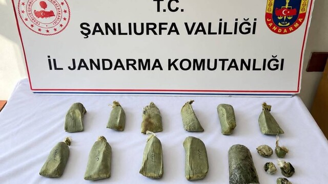 Şanlıurfa'da 5,5 kilogram esrar ele geçirildi