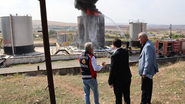 Siirt'teki TPAO petrol kampında çıkan söndürüldü